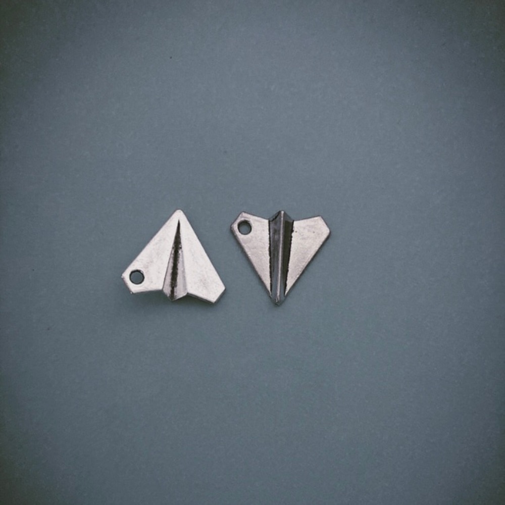15pc Paper Airplane Charm - Silver - SOLD AS 15pc SET - NWT